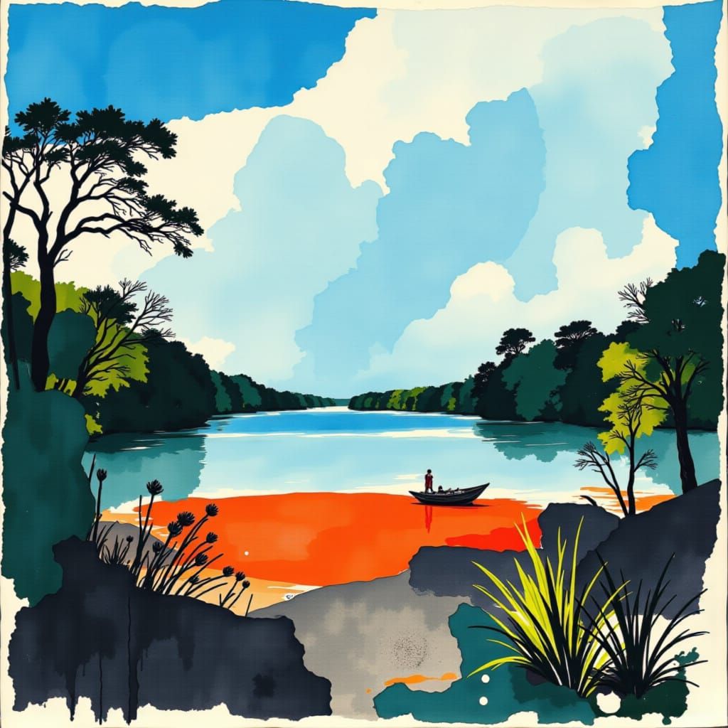 <lora:Azure:1.5> Amazonian river