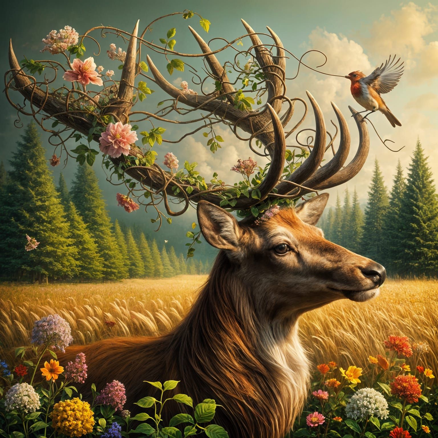 Mystical deer (6)  by @SunCat