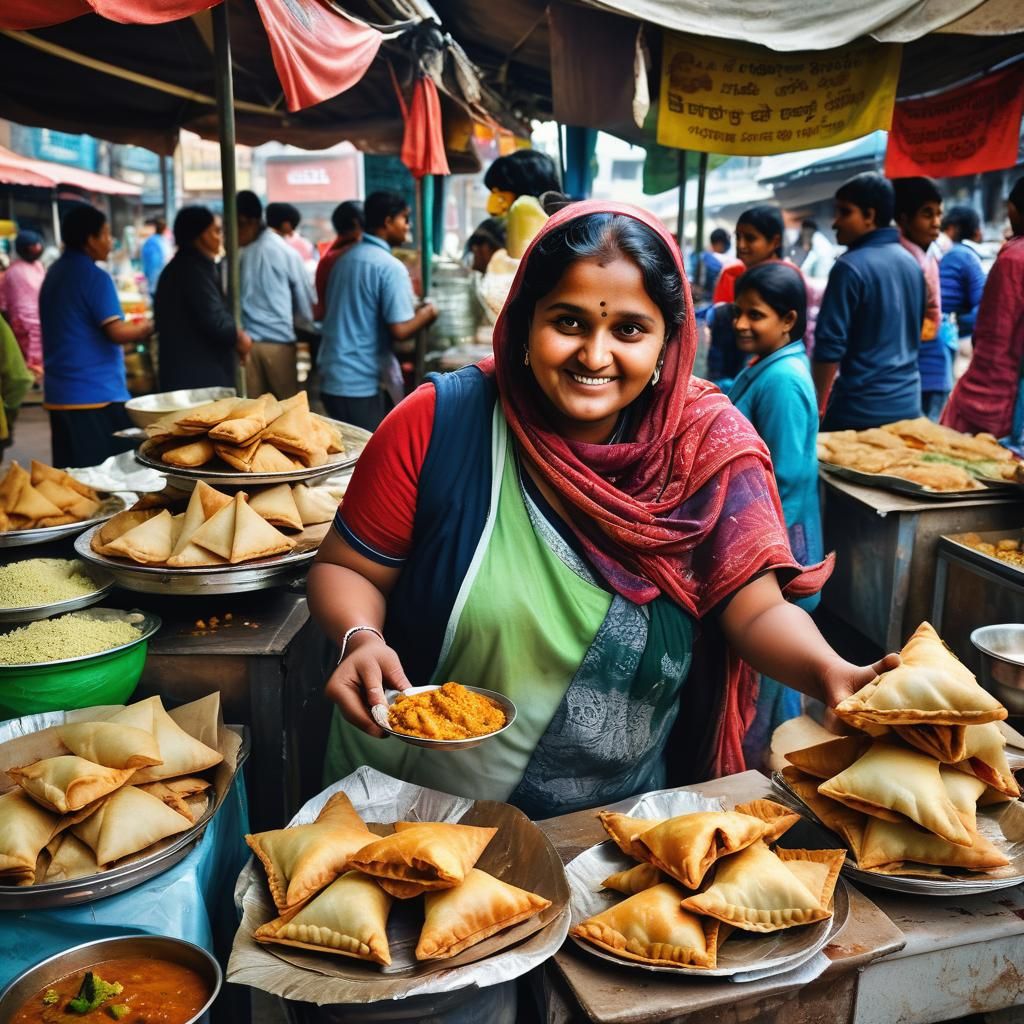 Samosa Stall  by @Miriam Wolfdaughter