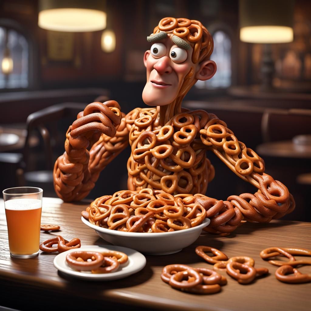 You are what you eat, Mr Pretzel 🥨 - AI Generated Artwork - NightCafe ...