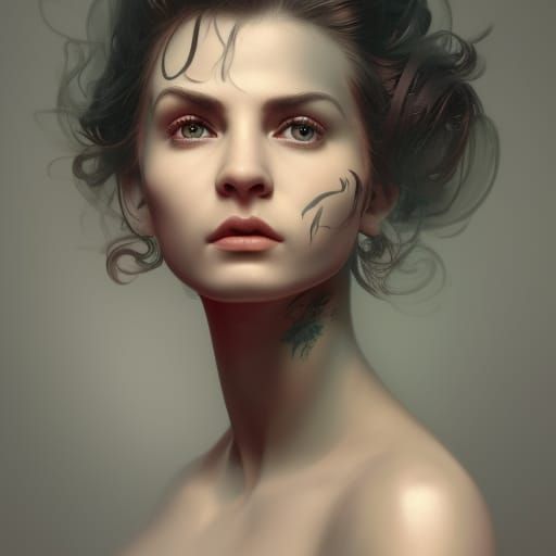 Amelie on Bat: Hyperrealistic Tattoo Portrait