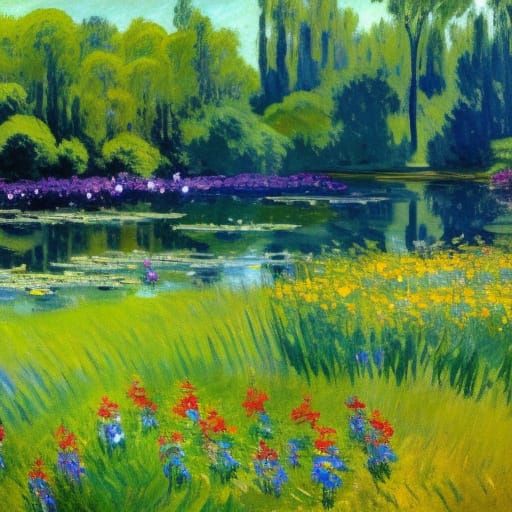 Blossoms Near the Water