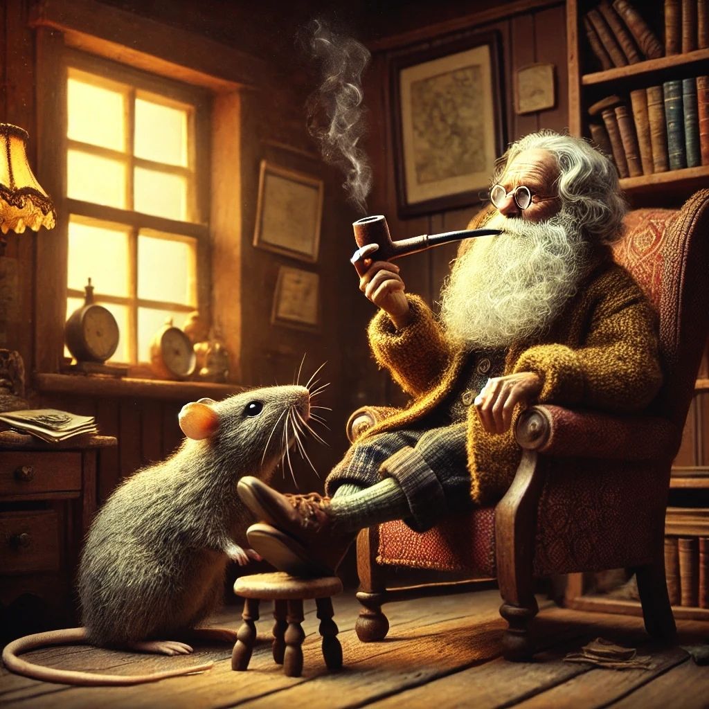 Däumlings-Opa Eberlin und sein treuer Freund Graufell.