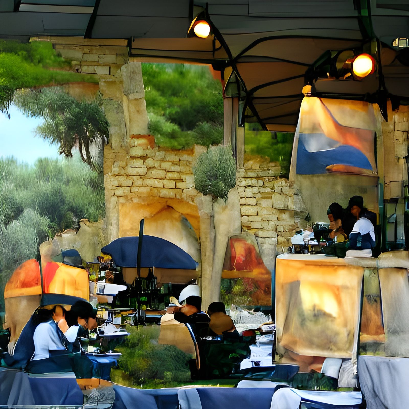 Open air Mediterranean cafe Cezanne
