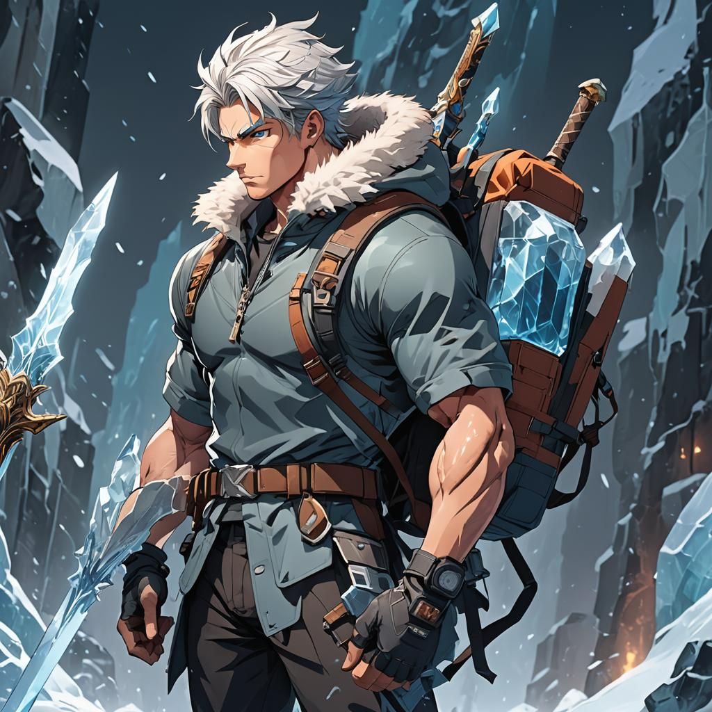 masterpiece, distinct, highres, muscle,1boy, tall, poter, ic...