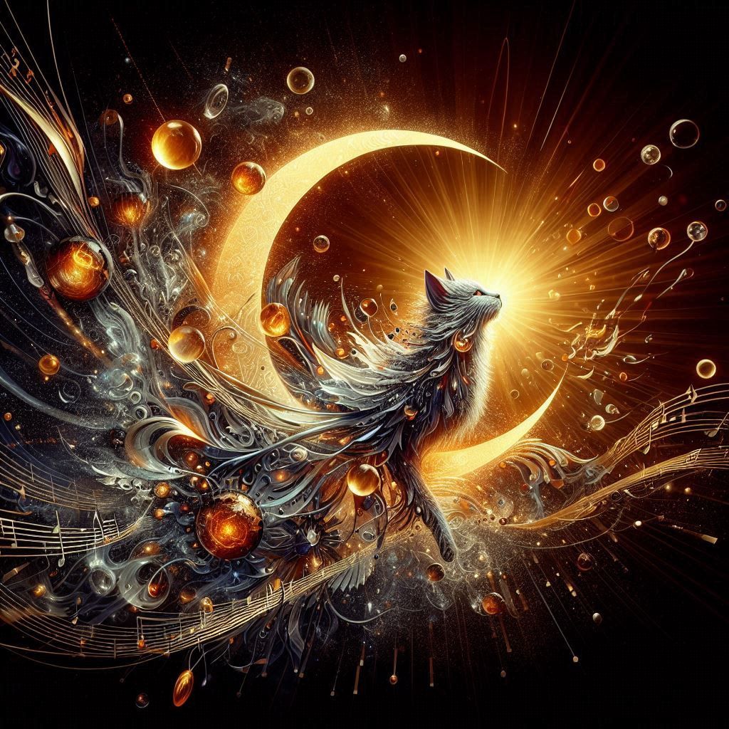 Scintillating Feline & Moon