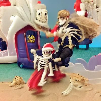 Skeleton king kidnaps sandy claws