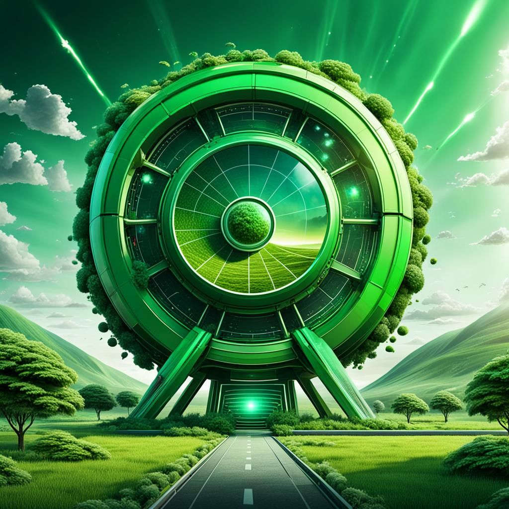 Futuristic  Green
