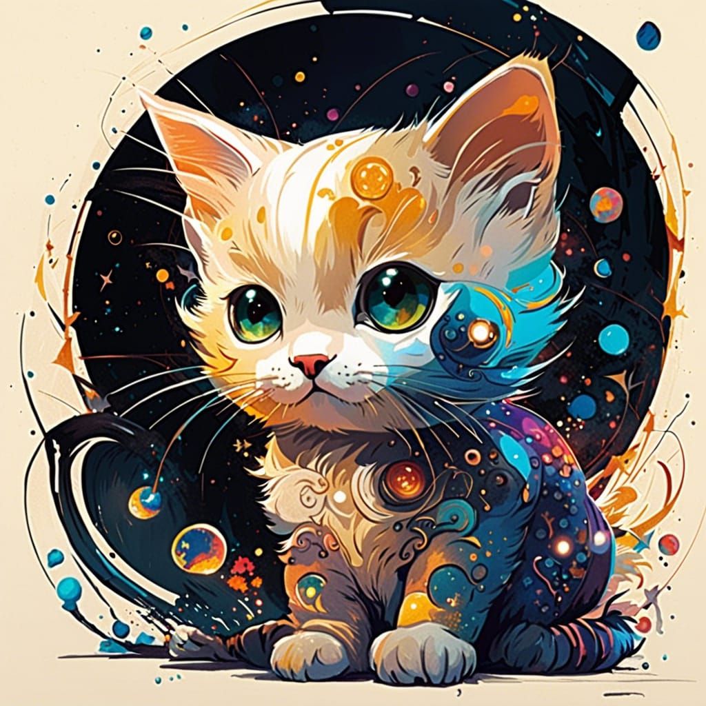 Kitten Star! - AI Generated Artwork - NightCafe Creator