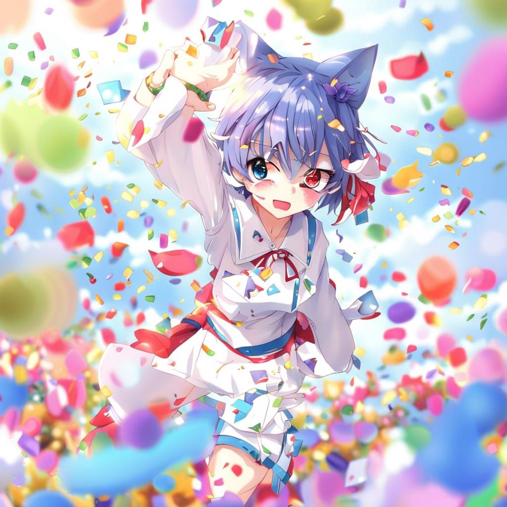 Confetti Kitty AI Generated Artwork NightCafe Creator