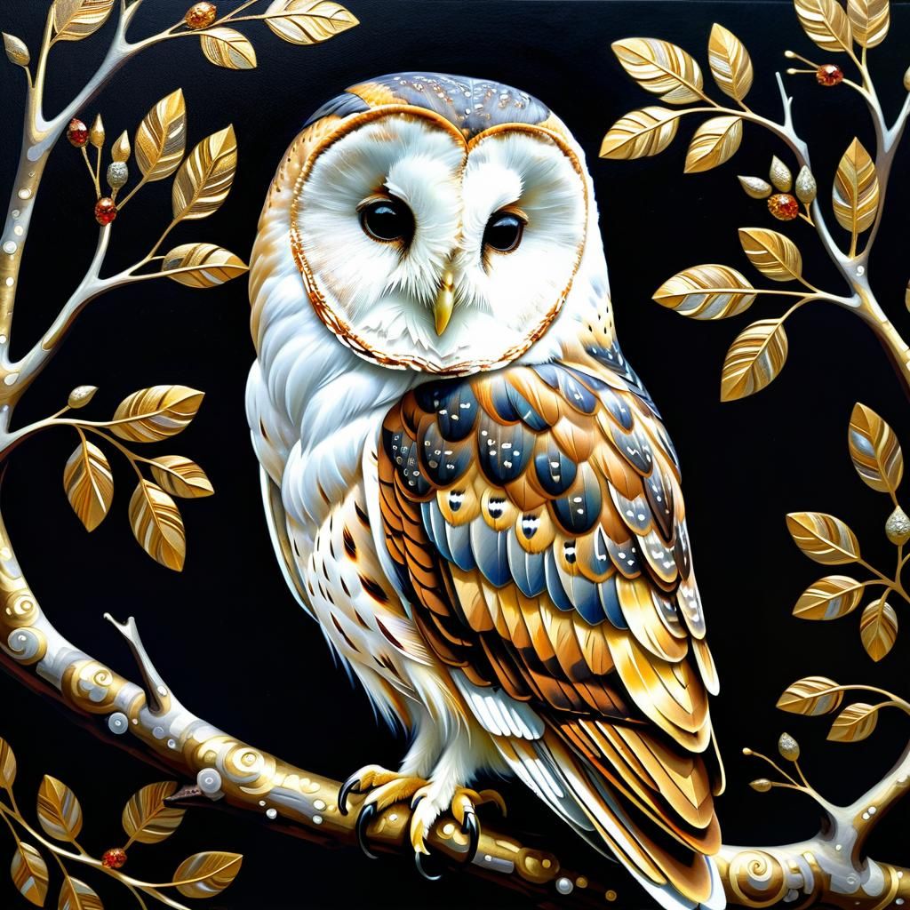 Barn owl  by @MoonWolf