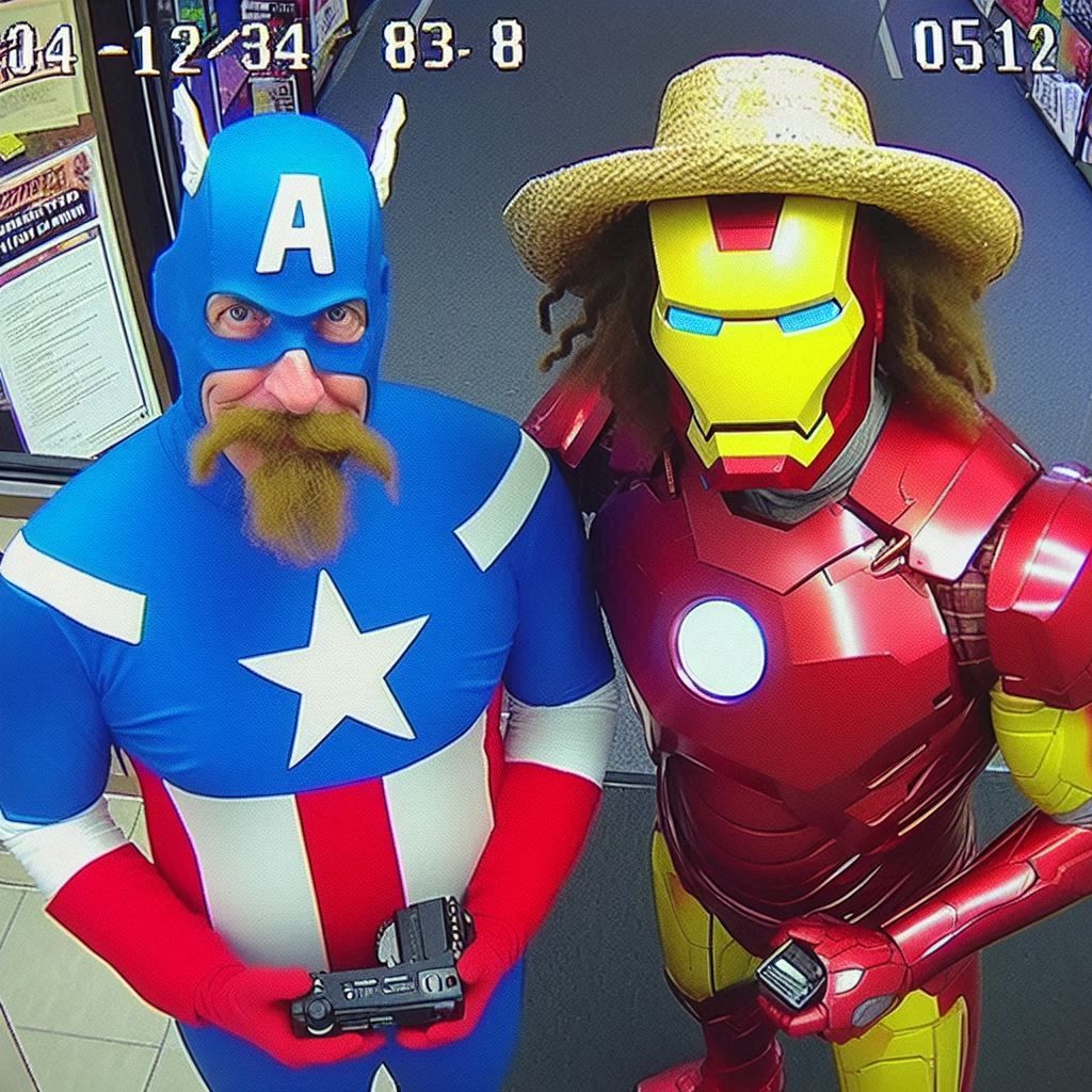 Florida Man Captain America and Iron Man
