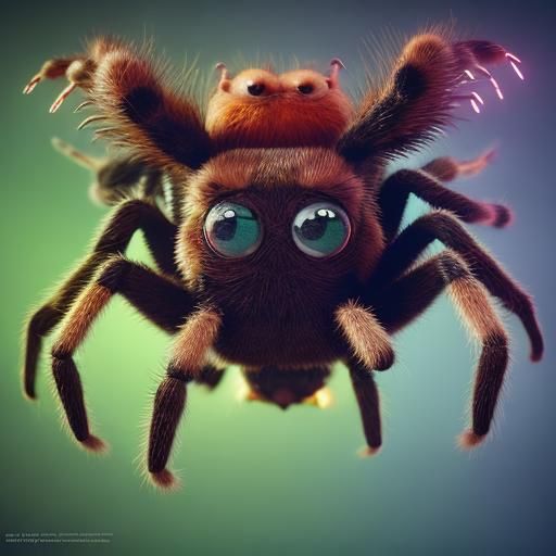 Tarantula on pokemons head