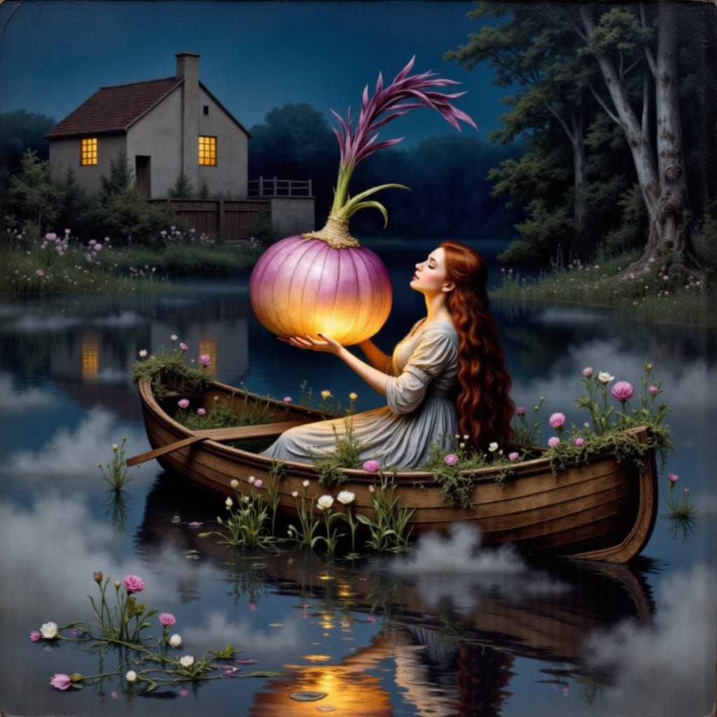 <lora:mixit:1.0> <lora:MJ Style:1.0> <lora:FluxSeed:1.0>    Lady of Shallot parody