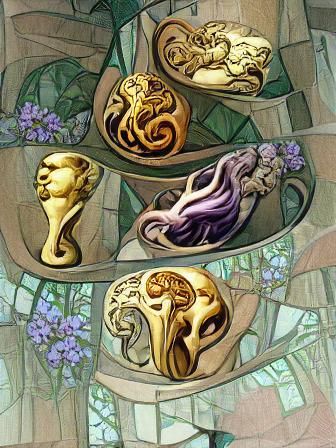 The four elementals. Art Nouveau.