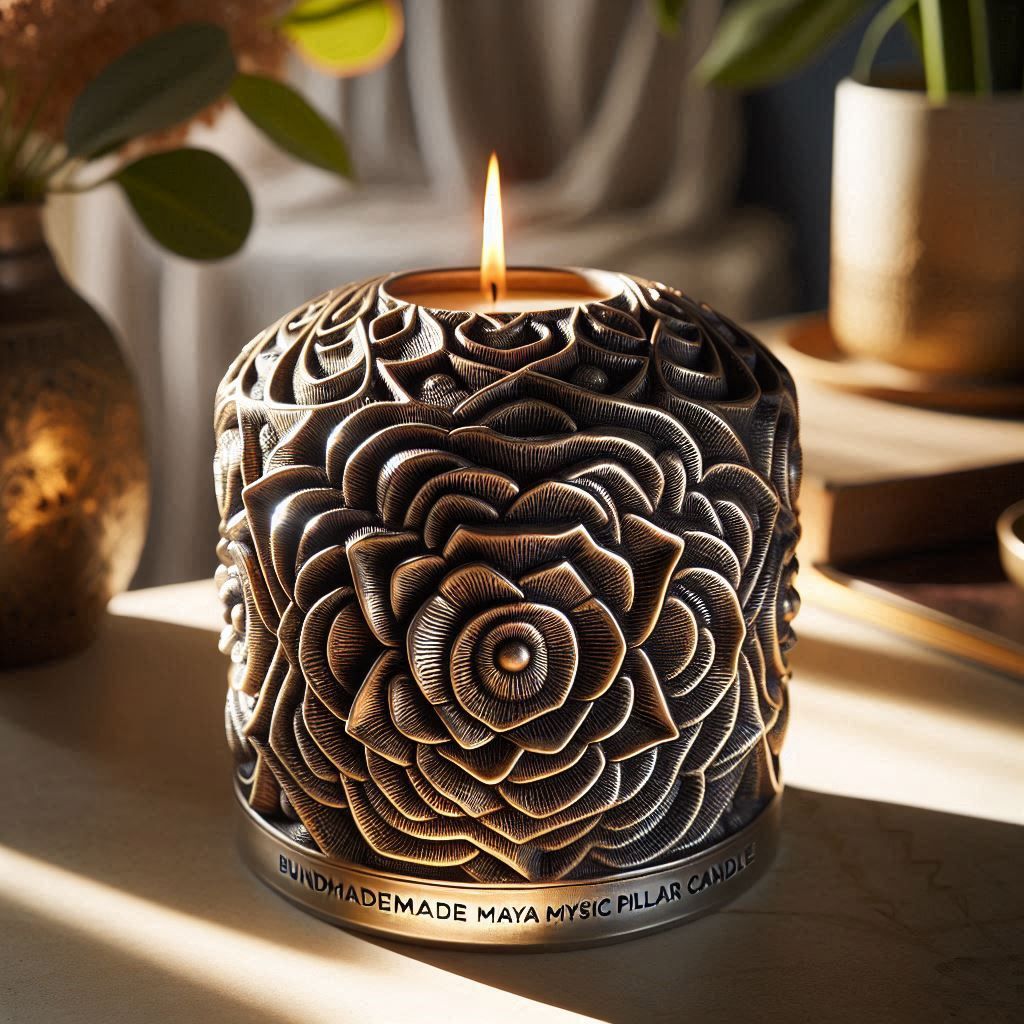Candles Decorated with  Maya Mystic Pillar 3