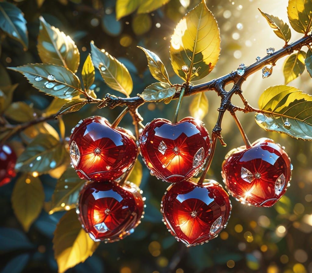 crystal cherries  by @Sasha
