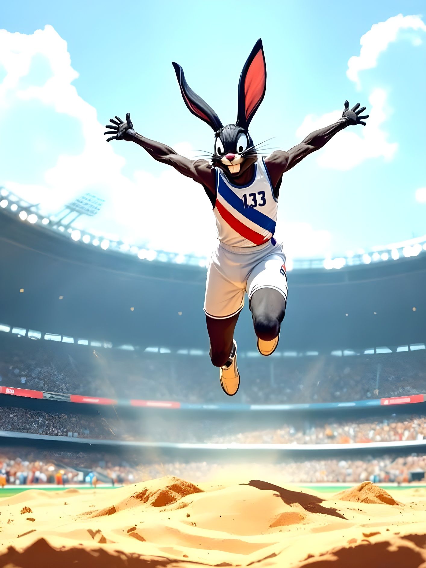 Jesse Owens wins long jump gold at the 1936 Berlin Olympics  by @Gary Murakami