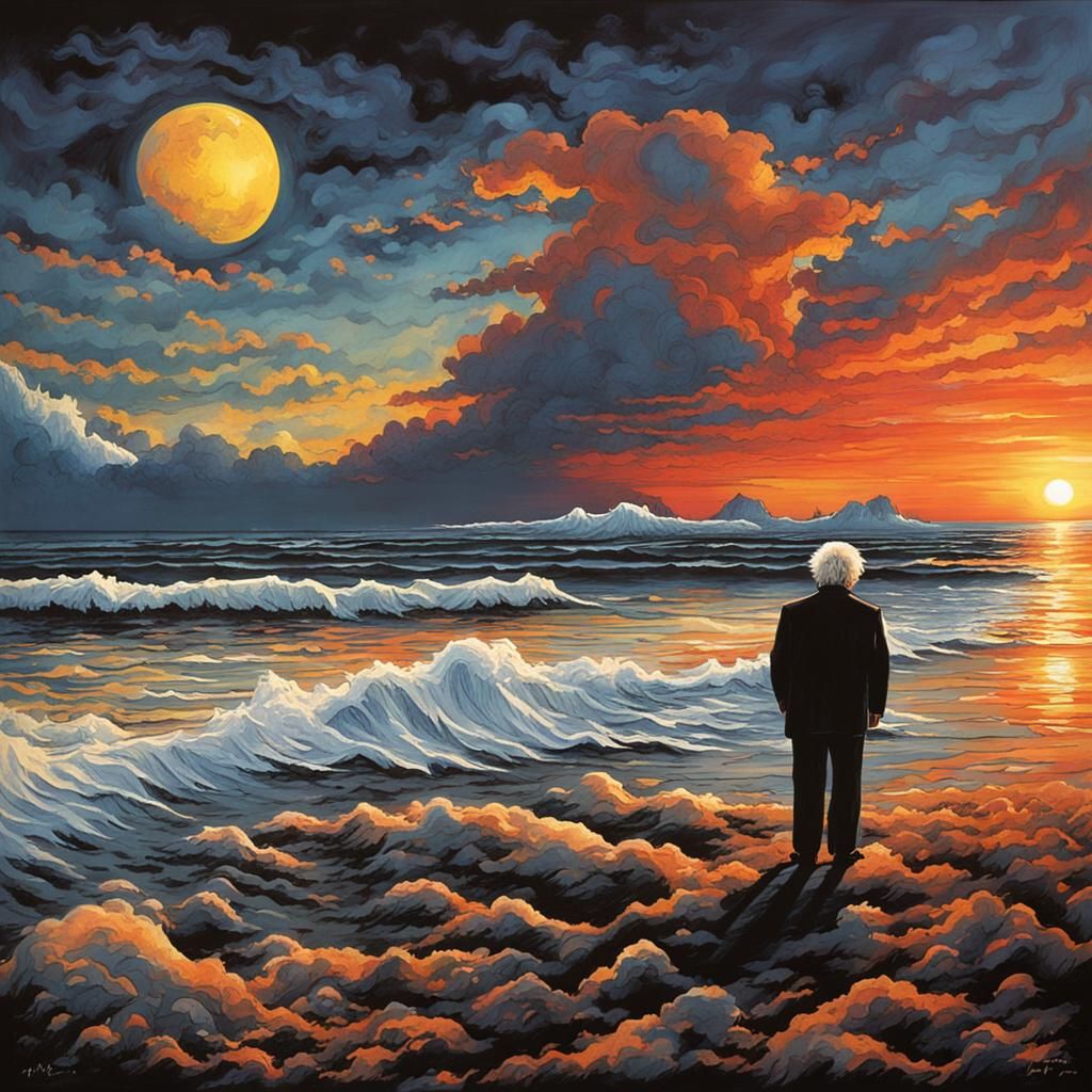 Einstein on the beach: sunset at the end of the world