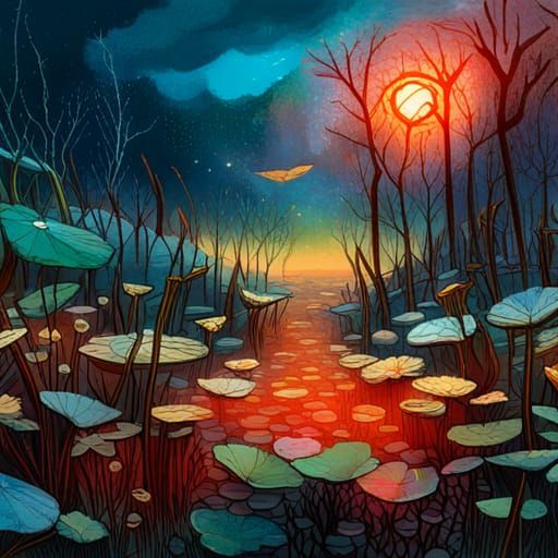Night Waterlilies