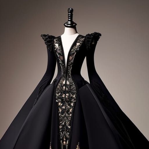 Black gothic met gala dress& ethereal vibes& beautiful craftsmanship ...