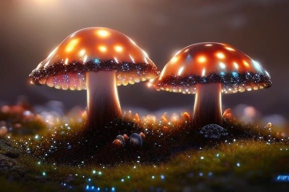 Sparkling Mushrooms