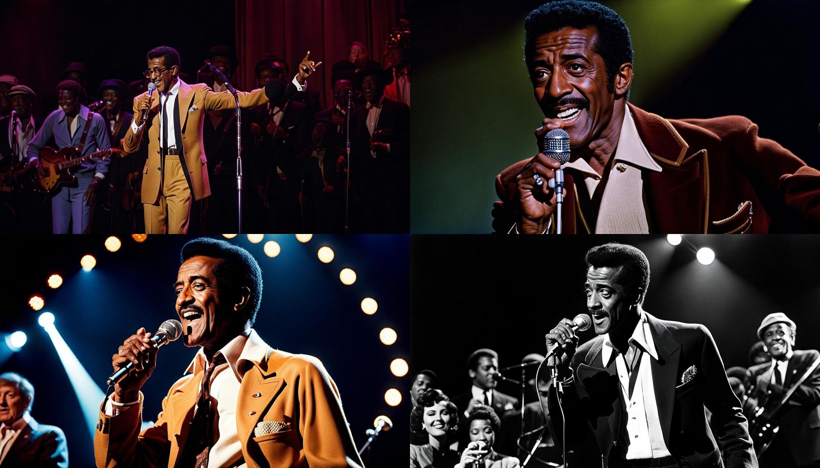 A cu of vintage-style portrait of Sammy Davis Jr dressed in ...
