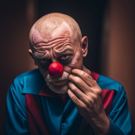 A clown in the backstage  by @Artur Morgan
