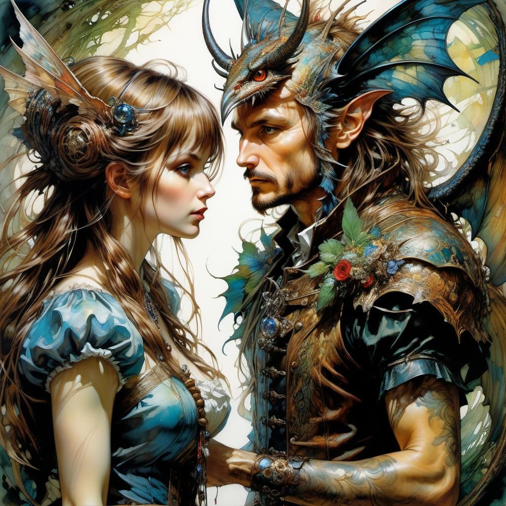 Jabberwocky confronting Alice