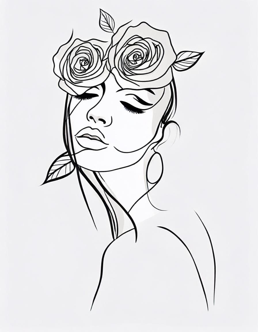 Line art  by @MaryJandAI