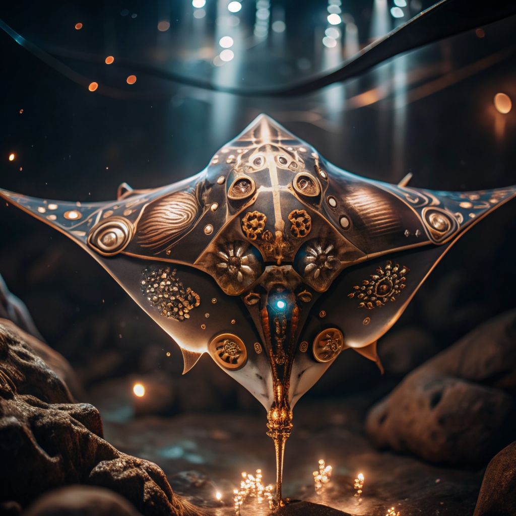 steampunk mechanical stingray v.2