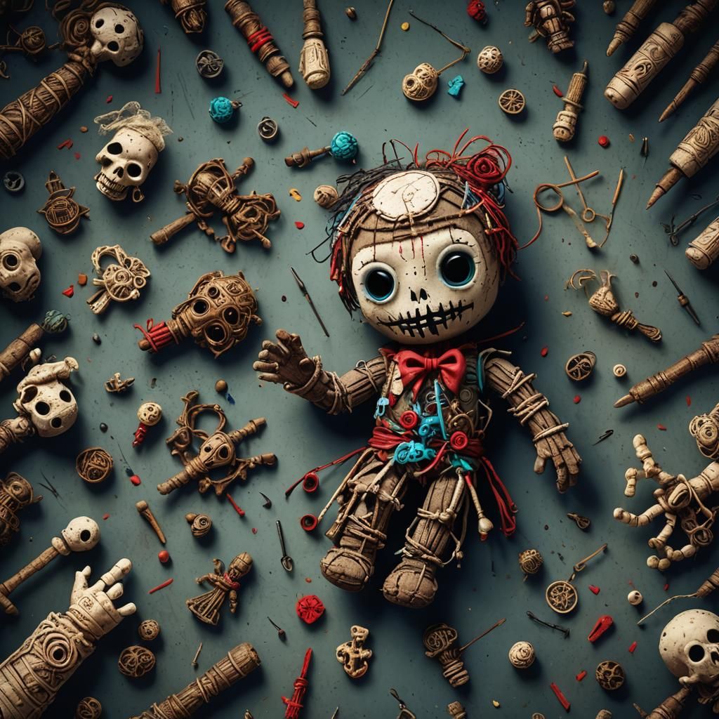 Voodoo Doll in Hand: Fantasy Concept Art