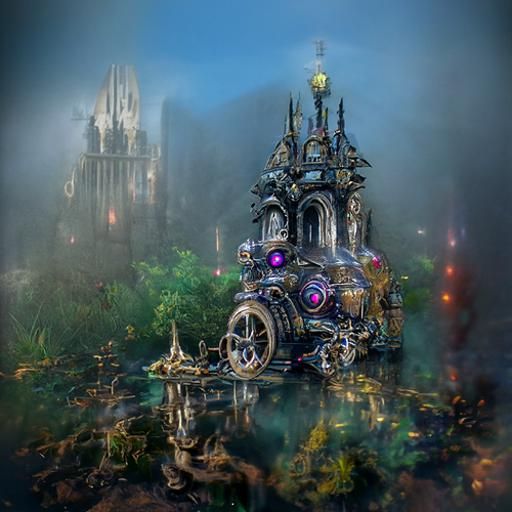 Gothic faries 8k resolution holographic astral cosmic illust...