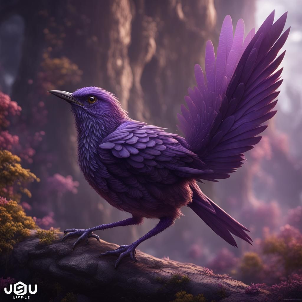 purple bird