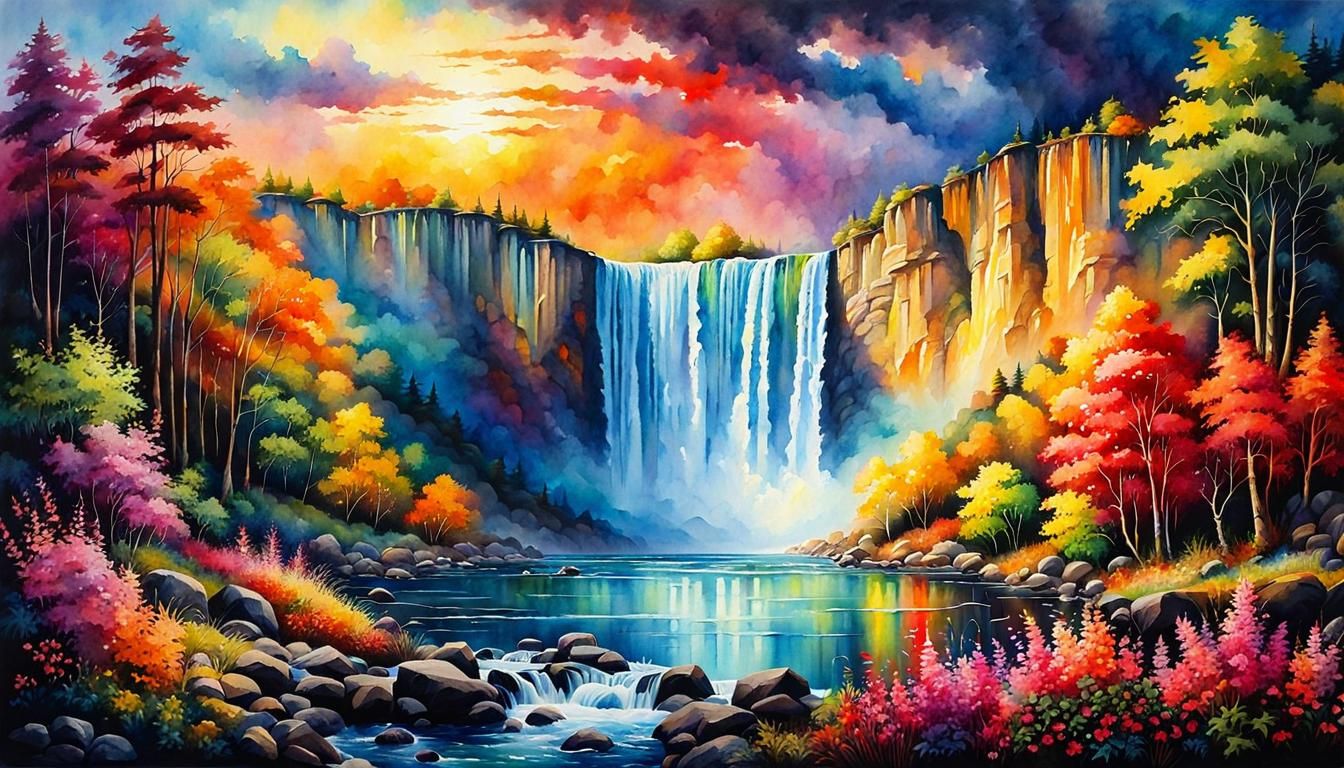 magnificent mad waterfall