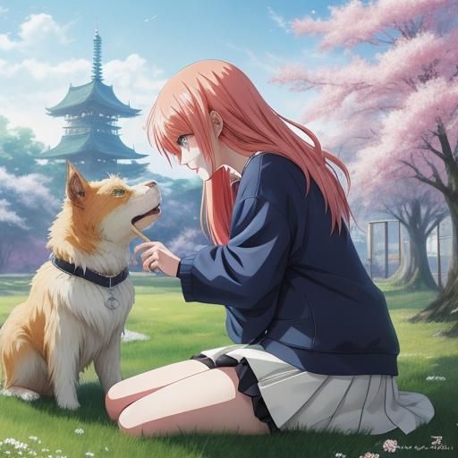 A GIRL PLAYING WITH HER FRIEND