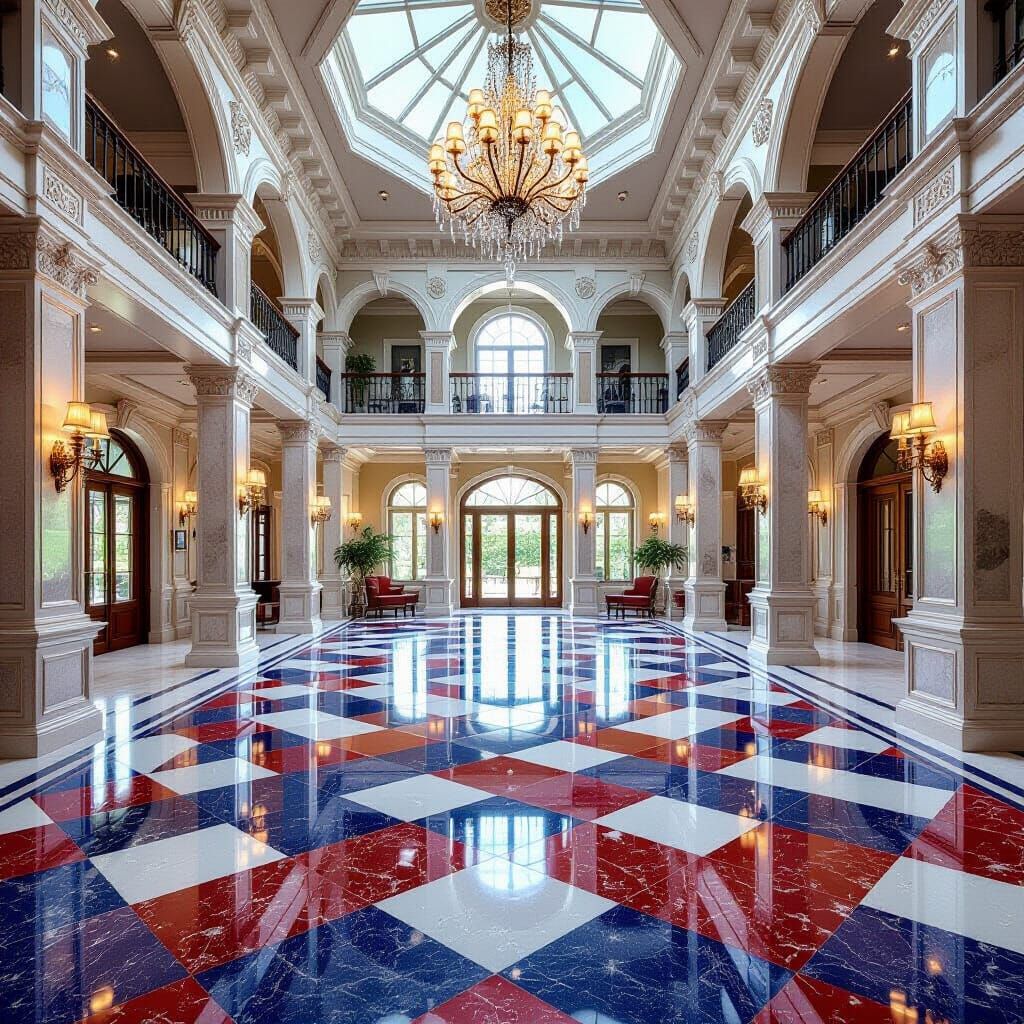 Magical Crystal Tile Floor in Giant German Home
