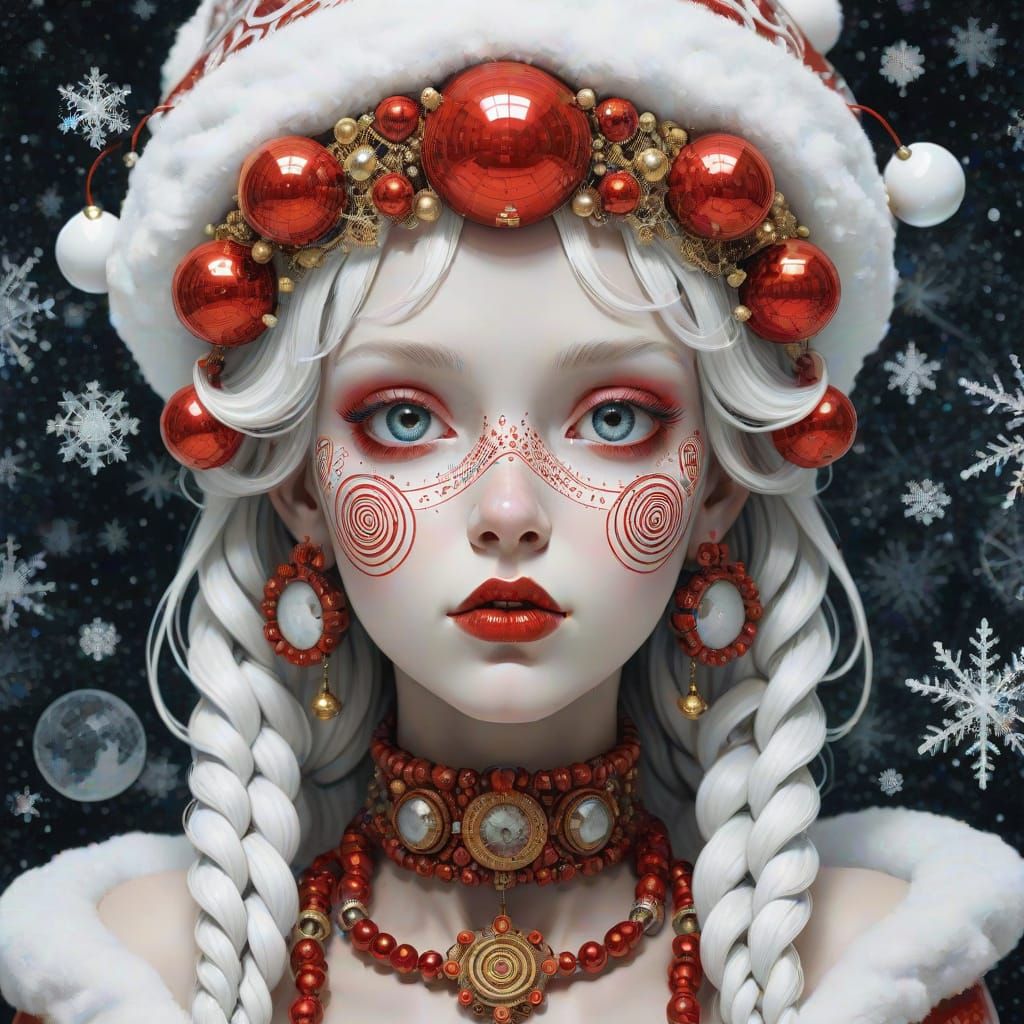 AI Deity of Little Miss Santa in Nuclear Winter