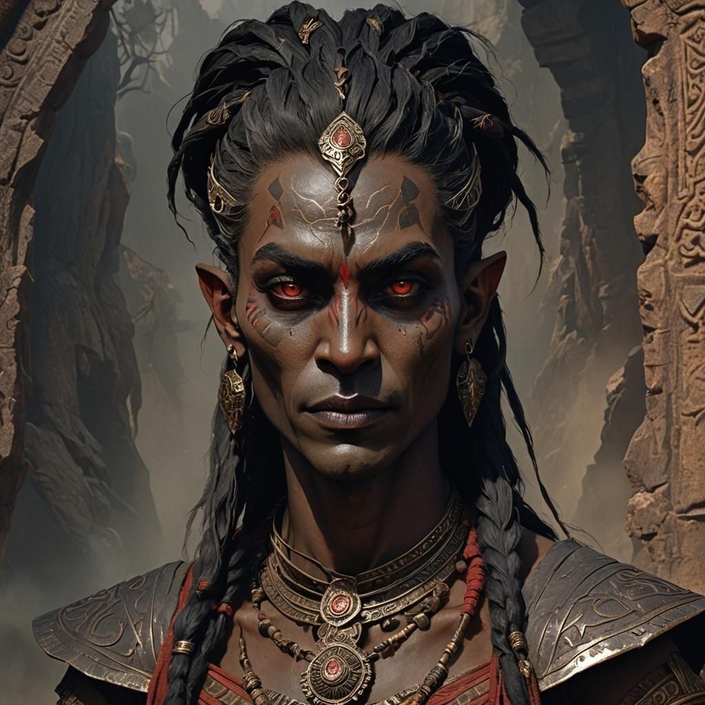 Dunmer female, Redoran Oathkeeper