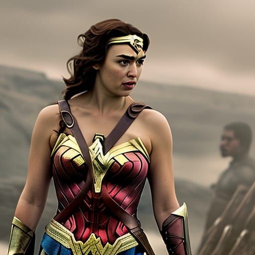 emelia clarke as wonder woman - AI Generated Artwork - NightCafe Creator