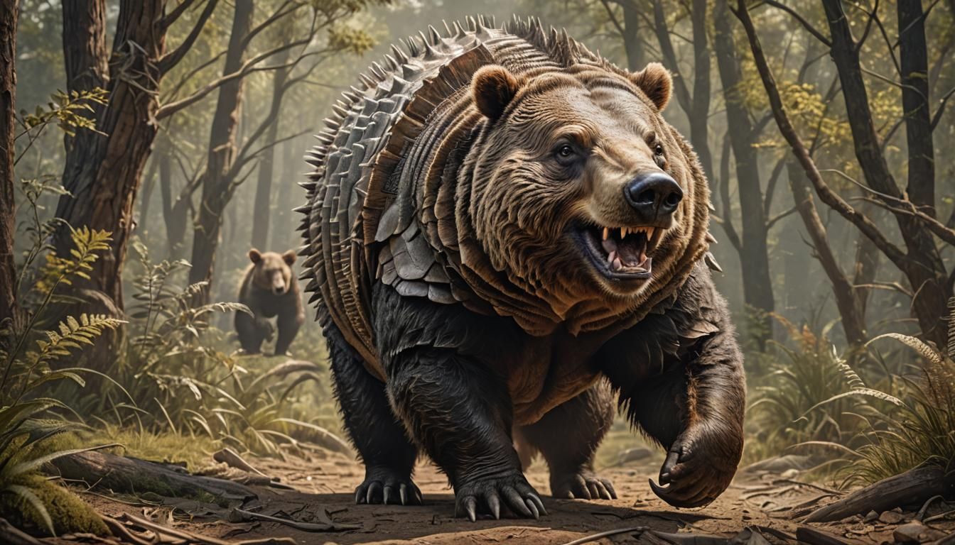 Portrait of Grizzly Armadillo - AI Generated Artwork - NightCafe Creator