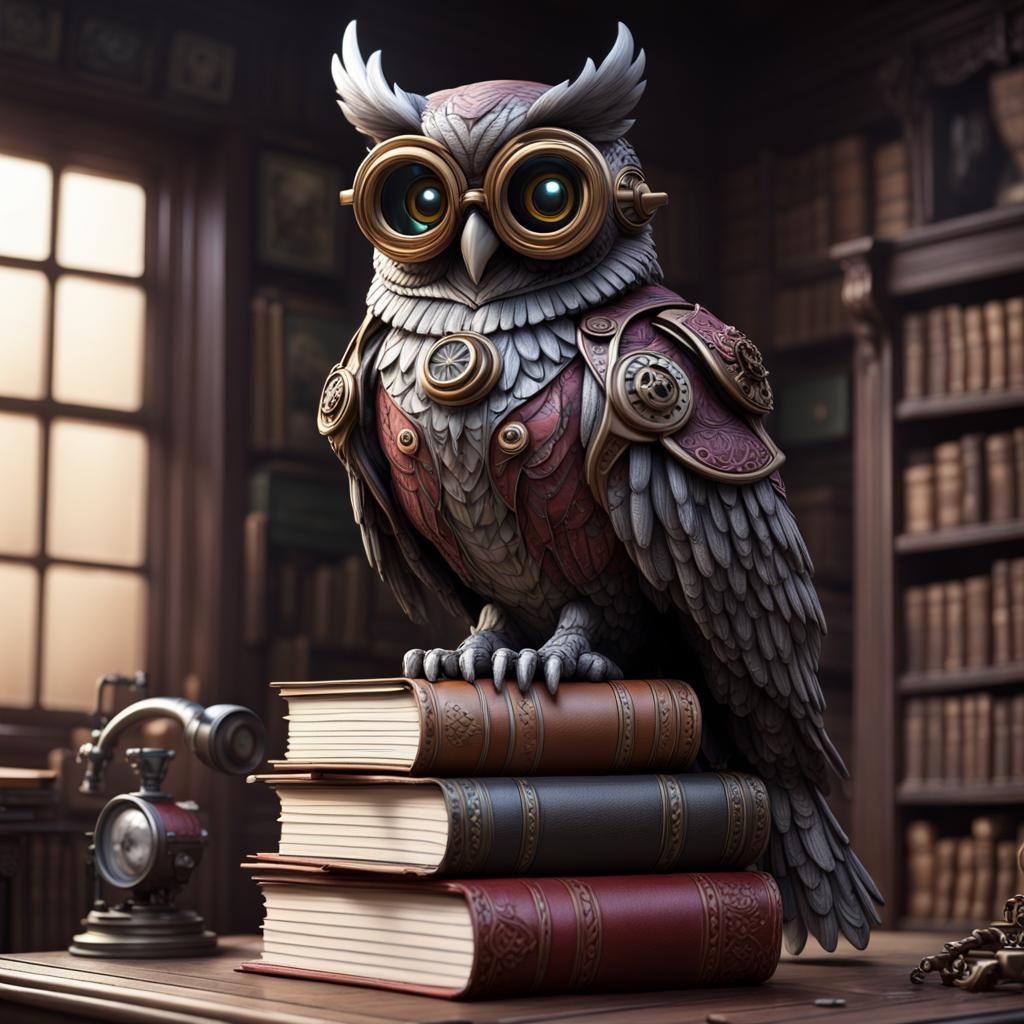 Gothic Steampunk Owl