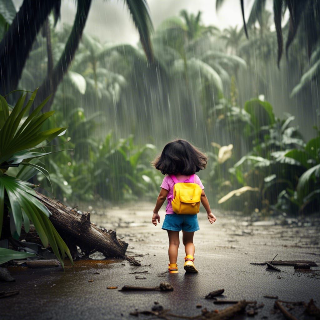 Real Life Dora the Explorer Explores the aftermath of Hurric...