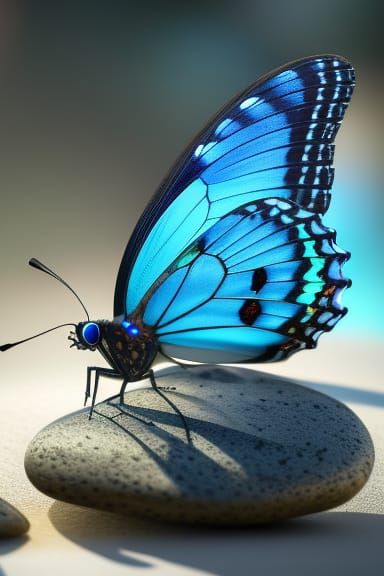 Blue wing  by @Manchchango