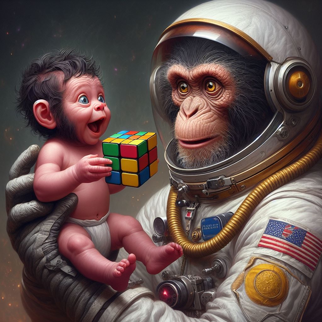 Baboon astronaut