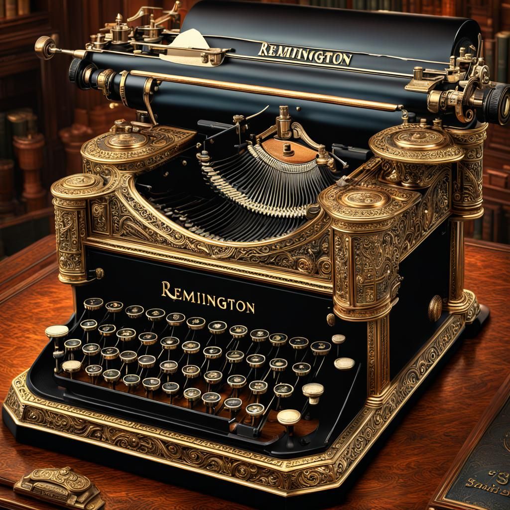 Sholes and Glidden typewriter with QWERTY keyboard, also known as the Remington No. 1  by @MrBi