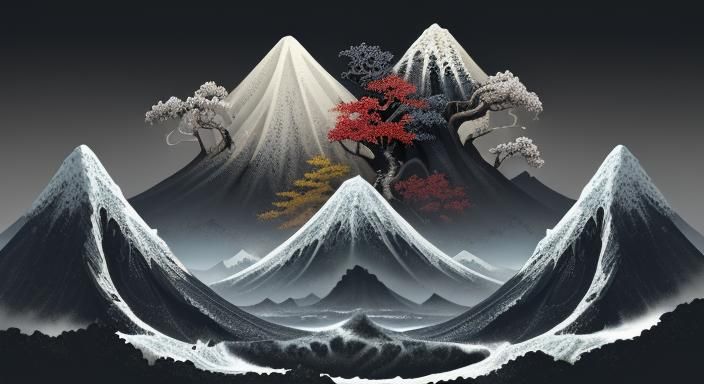 Hokusai meets Jackson Pollock 3