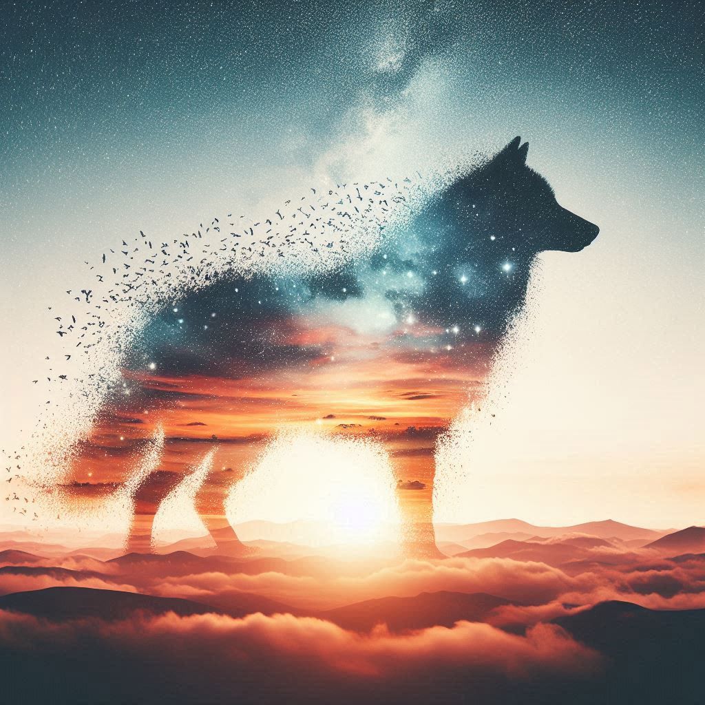 double exposure beautiful fantasy portrait landscape..