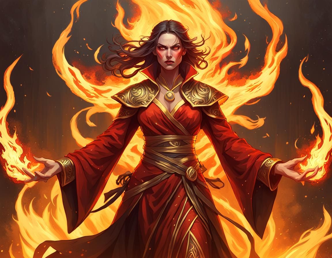 Hellfire Witch. - AI Generated Artwork - NightCafe Creator