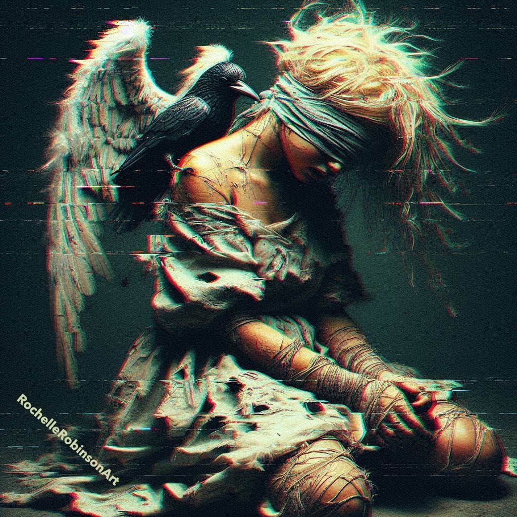 A Fallen Angel - Glitch Art